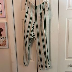 Stripes linen pants